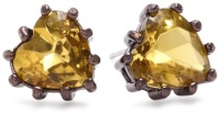 Betsey Johnson Iconic Autumn Crystal Heart Stud Earrings Betsey Johnson Iconic Autumn Crystal Heart Stud Earrings