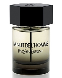 La Nuit de L'Homme, the new fragrance for men by Yves Saint Laurent A story of seduction, intensity and bold sensuality.A structure of contrasting forces. A seduction that lies half-way between restraint and abandon.Bright, masculine freshness combines with sophistication and nonchalance for a deep, mysterious and sensual fragrance.A fresh oriental scent with notes of Cardamom, Cedar, and Coumarin. La Nuit de L'Homme, the new fragrance for men by Yves Saint Laurent A story of seduction, intensity and bold sensuality.A structure of contrasting forces. A seduction that lies half-way between restraint and abandon.Bright, masculine freshness combines with sophistication and nonchalance for a deep, mysterious and sensual fragrance.A fresh oriental scent with notes of Cardamom, Cedar, and Coumarin.