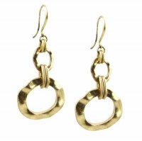Charter Club Earrings, Gold Tone Hammered Wavy Hoop Earrings Charter Club Earrings, Gold Tone Hammered Wavy Hoop Earrings
