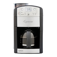With 900 watts of power, 6 oz bean container capacity, and easy to read illuminated LCD display, this coffee maker makes waking up in the morning a lot easier. Three programmable coffee strength settings (mild, medium and strong). With 900 watts of power, 6 oz bean container capacity, and easy to read illuminated LCD display, this coffee maker makes waking up in the morning a lot easier. Three programmable coffee strength settings (mild, medium and strong).