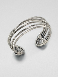 From the Crossover Collection. An iconic cabled style in an intriguing crossover design. Sterling silverDiameter, about 2.5Slip-on styleImported From the Crossover Collection. An iconic cabled style in an intriguing crossover design. Sterling silverDiameter, about 2.5Slip-on styleImported