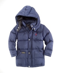 The Hooded Elmwood Puffer Jacket is crafted from channel-stitched microfiber for lightweight warmth and protection against the elements. The Hooded Elmwood Puffer Jacket is crafted from channel-stitched microfiber for lightweight warmth and protection against the elements.