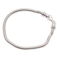Sterling Silver Charm Bracelet For Pandora or Biagi Beads 8 Inch Screw End Push Clasp Sterling Silver Charm Bracelet For Pandora or Biagi Beads 8 Inch Screw End Push Clasp
