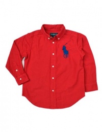 Polo Ralph Lauren Boys Big Pony Blake Oxford, Red, 3/3T Polo Ralph Lauren Boys Big Pony Blake Oxford, Red, 3/3T