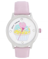Satisfy your sweet tooth with this pretty-in-pink watch from Bestey Johnson. Satisfy your sweet tooth with this pretty-in-pink watch from Bestey Johnson.
