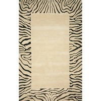 Seville Neutral Tiger Border Rug Rug Size: 8' x 10' Seville Neutral Tiger Border Rug Rug Size: 8' x 10'