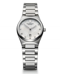 A classic Victoria collection watch from Victorinox Swiss Army made timeless with the addition of stunning diamond accents. A classic Victoria collection watch from Victorinox Swiss Army made timeless with the addition of stunning diamond accents.
