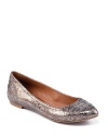 Pep up your daily flats wardrobe with this exotic-embossed metallic pair by Lucky Brand.