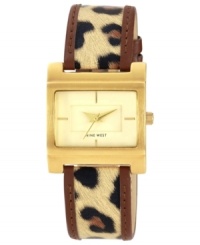 Add a little creature comfort to your day with this animal print watch from Nine West. Add a little creature comfort to your day with this animal print watch from Nine West.