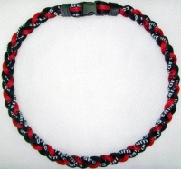 Titanium Sports Tornado Baseball Necklace - 20 Red/Black Titanium Sports Tornado Baseball Necklace - 20 Red/Black