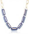 Kenneth Cole New York Modern Monaco Blue Oval Link Necklace, 21