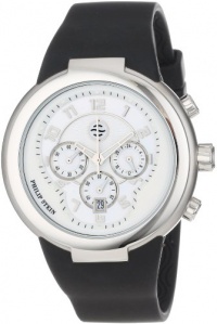 Philip Stein Unisex 32-AW-RBB Active White and Black Chronograph Rubber Strap Watch