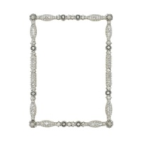 This meticulously detailed frame is accented with dozens of hand-set Swarovski® crystals and beads.