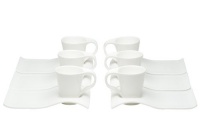Red Vanilla Fare 4-Ounce Espresso Cups And Saucers, Set of 6 Red Vanilla Fare 4-Ounce Espresso Cups And Saucers, Set of 6