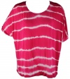 Michael Stars Dolman Strip Relax Fit Top, Watermelon (One Size)