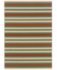 Classic stripes give your living space a chic and sporty look -- whether it's indoors or out! Made from soft and durable polypropylene, this indoor/outdoor area rug from Sphinx is tough, weather-resistant and easy to clean. (Clearance) Classic stripes give your living space a chic and sporty look -- whether it's indoors or out! Made from soft and durable polypropylene, this indoor/outdoor area rug from Sphinx is tough, weather-resistant and easy to clean. (Clearance)
