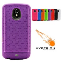 Hyperion Samsung Galaxy Nexus Extended Battery HoneyComb TPU Case Purple (Hyperion Retail Packaging)