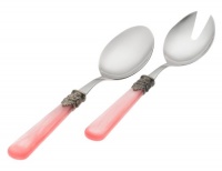 Rosanna Pearlized Pink Napoleon 2-Piece Salad Tong Set