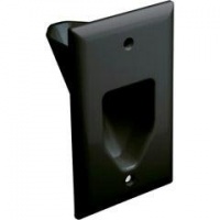 DataComm 45-0001-BK 1-Gang Recessed Low Voltage Cable Plate (Black) DataComm 45-0001-BK 1-Gang Recessed Low Voltage Cable Plate (Black)