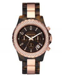 Stake your claim on distinctive style with this unique watch by Michael Kors. Stake your claim on distinctive style with this unique watch by Michael Kors.