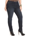 Team the season's latest tops with MICHAEL Michael Kors' plus size skinny jeans, featuring a distressed finish.