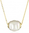 Majorica Vermeil 14mm White Baroque Pearl on 2 Row Pendant Necklace