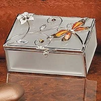 StealStreet SS-A-38110 Dragonfly Crystal Jewelry Box, Amber StealStreet SS-A-38110 Dragonfly Crystal Jewelry Box, Amber