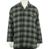Nautica Men's Sleepwear Forbeson Plaid Flannel Long Sleeve Camp Shirt