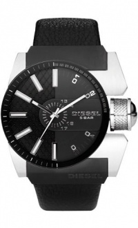 Diesel Leather Black Strap Black Dial Men's watch #DZ1374 Diesel Leather Black Strap Black Dial Men's watch #DZ1374