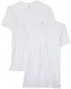 Calvin Klein Mens 2 Pack V-Neck Top, White, Medium