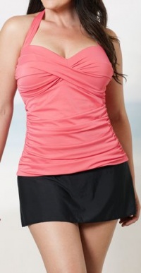 Miraclesuit Women's Solid Barcelona Tankini Top Mango Miraclesuit Women's Solid Barcelona Tankini Top Mango