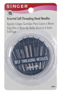 Singer Assorted Self Threading Hand Needles, 15-Count Singer Assorted Self Threading Hand Needles, 15-Count