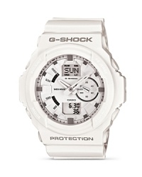 Be a good sport with this boldly sized digital watch from G-Shock. Designed for maximum performance on the field and off, it features a stopwatch, quartz movement, and supreme shock resistance. Be a good sport with this boldly sized digital watch from G-Shock. Designed for maximum performance on the field and off, it features a stopwatch, quartz movement, and supreme shock resistance.