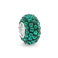 Bling Jewelry .925 Sterling Silver Teal Green Swarovski Crystal Bead Pandora Compatible Bling Jewelry .925 Sterling Silver Teal Green Swarovski Crystal Bead Pandora Compatible