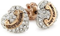 Juicy Couture Spring Icons Collection Pave Heart Rose Gold Stud Earrings Juicy Couture Spring Icons Collection Pave Heart Rose Gold Stud Earrings