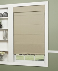 Dress up any window's view with the streamlined design and subtle texture of cotton twill. Perfect for adding contemporary charm to any room, this cotton twill roman shade is also lined with a thermal backing for convenient insulation, no matter the season. Dress up any window's view with the streamlined design and subtle texture of cotton twill. Perfect for adding contemporary charm to any room, this cotton twill roman shade is also lined with a thermal backing for convenient insulation, no matter the season.