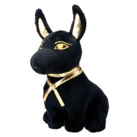 Black and Gold Anubis Dog Puppy Egyptian Stuffed Plush Doll Black and Gold Anubis Dog Puppy Egyptian Stuffed Plush Doll