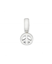A sterling silver peace symbol dangles from a simple ring. Donatella is a playful collection of charm bracelets and necklaces that can be personalized to suit your style! Available exclusively at Macy's. A sterling silver peace symbol dangles from a simple ring. Donatella is a playful collection of charm bracelets and necklaces that can be personalized to suit your style! Available exclusively at Macy's.