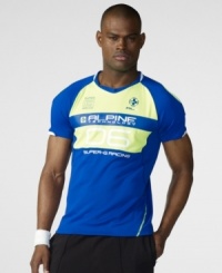 Taking you from the starting block to the finish line in style, RLX's race-inspired performance tee is designed for the modern athlete with ventilating properties, bold neon piecing and reflective details. Taking you from the starting block to the finish line in style, RLX's race-inspired performance tee is designed for the modern athlete with ventilating properties, bold neon piecing and reflective details.