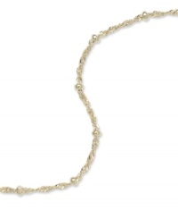 A simple shining layer. Giani Bernini's pretty chain anklet is crafted in 24k gold over sterling silver. Approximate length: 10 inches. A simple shining layer. Giani Bernini's pretty chain anklet is crafted in 24k gold over sterling silver. Approximate length: 10 inches.