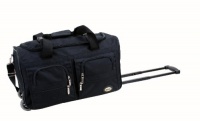 Rockland Luggage Rolling 22 Inch Duffle Bag, Black, One Size Rockland Luggage Rolling 22 Inch Duffle Bag, Black, One Size