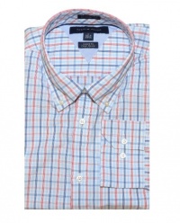 Tommy Hilfiger Men Custom Fit Logo Striped Shirt Tommy Hilfiger Men Custom Fit Logo Striped Shirt