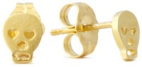 Dogeared Jewels and Gifts It's the Little Things Gold-Plated Sterling Silver Skull Post Earrings