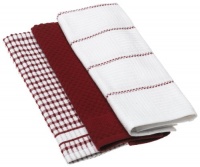 Popcorn 3-Piece Kitchen Towel Set, Red Popcorn 3-Piece Kitchen Towel Set, Red