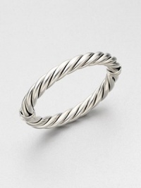 From the Cable Classic Collection. A simply chic sterling silver style in an iconic cable design. Sterling silverDiameter, about 2.5Hinged, push clasp closureImported 