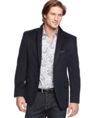 This blazer from Tallia Orange makes a striking addition to your style. This blazer from Tallia Orange makes a striking addition to your style.