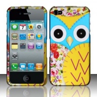 Apple iPhone 4 and 4S Protector Case Rubberized Design Cover Owl 2 for AT&T, Verizon and Sprint Apple iPhone 4 and 4S Protector Case Rubberized Design Cover Owl 2 for AT&T, Verizon and Sprint