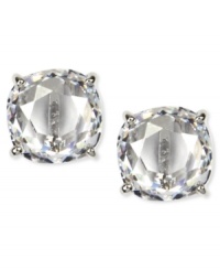 Impeccable sparkle from Givenchy. These stud earrings flaunt a sparkling crystal stone. Crafted in imitation rhodium plated mixed metal. Approximate diameter: 1/2 inch. Impeccable sparkle from Givenchy. These stud earrings flaunt a sparkling crystal stone. Crafted in imitation rhodium plated mixed metal. Approximate diameter: 1/2 inch.
