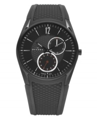 A sophisticated sportwatch with the added comfort of silicone, by Skagen Denmark. A sophisticated sportwatch with the added comfort of silicone, by Skagen Denmark.
