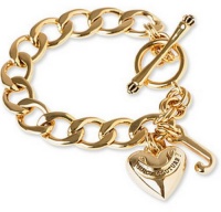 Juicy Couture 14K Gold Plated Starter Charm Bracelet w J Juicy Banner Puffed Heart Charms YJRU0025 Juicy Couture 14K Gold Plated Starter Charm Bracelet w J Juicy Banner Puffed Heart Charms YJRU0025